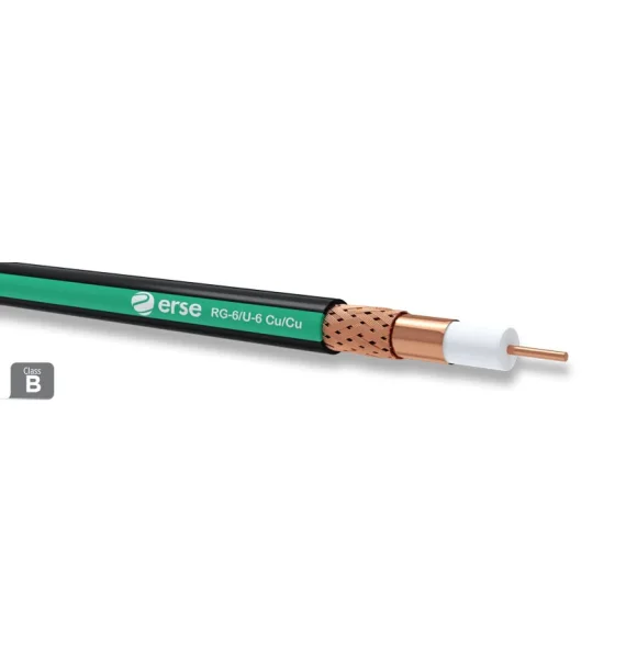 Erse RG 6/U-6 Cu/Cu Coaxial Cable