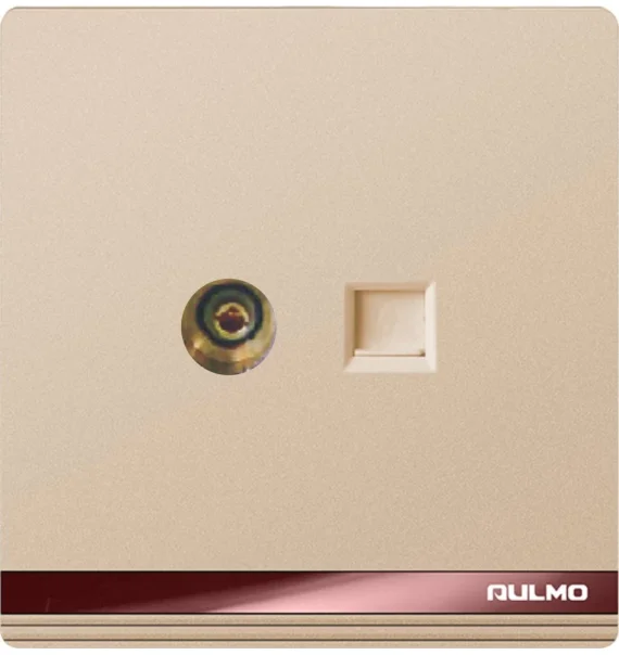 Aulmo TEL + TV socket – L50 series L5026 (White / Gray / Gold)