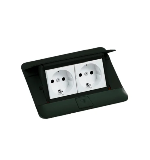 Legrand 054026 – 4-module black Floor Box