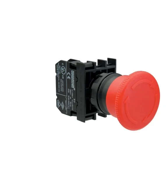 Emas B Series Plastic Cork Emergency Stop 1NC Flip Open Red 40mm — B200E