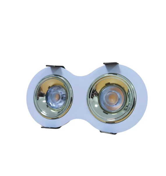 Delux ROMA 44WG spot light 2×10W (white + gold, 4000K)