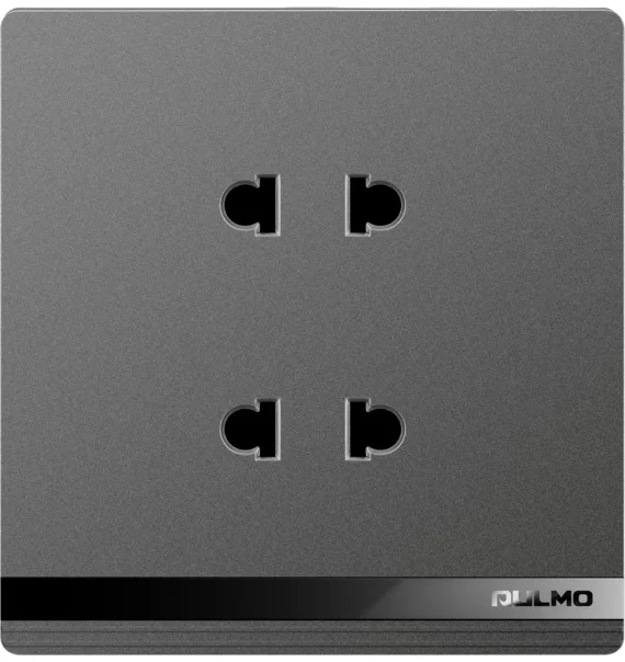 Aulmo 2 modullu rozetka L50 seriyası L5093 – Ağ / Boz / Qızılı, universal