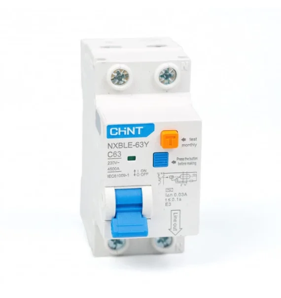 Chint Nxble 63Y 1Pn 63A 30Ma Electronic Type Differential Circuit Breaker C Characteristic 45Ka