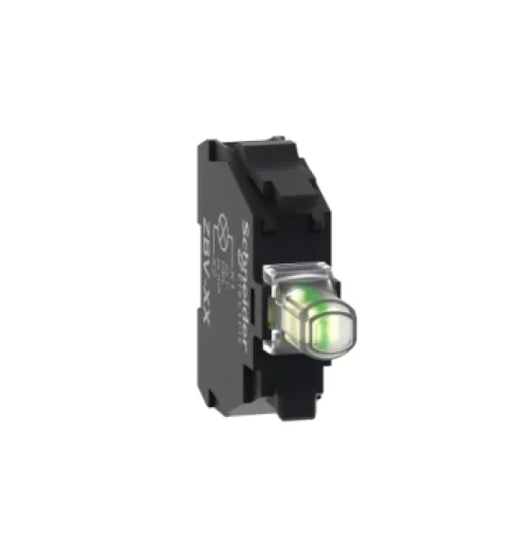 Schneider Electric ZBVB1 light block, Harmony XB4 XB5, white, for Ø22 heads, LED, screw terminal, 24V AC/DC