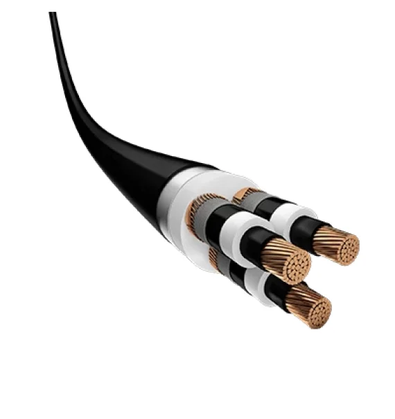 (N2XSEB2Y) XLPE insulated, steel tape armoured, polyethylene (PE) sheathed copper conductor three core high voltage cable