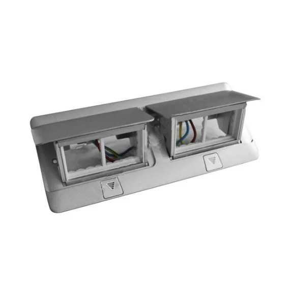 Legrand 800801 – напольная коробка металлик 8 модулей