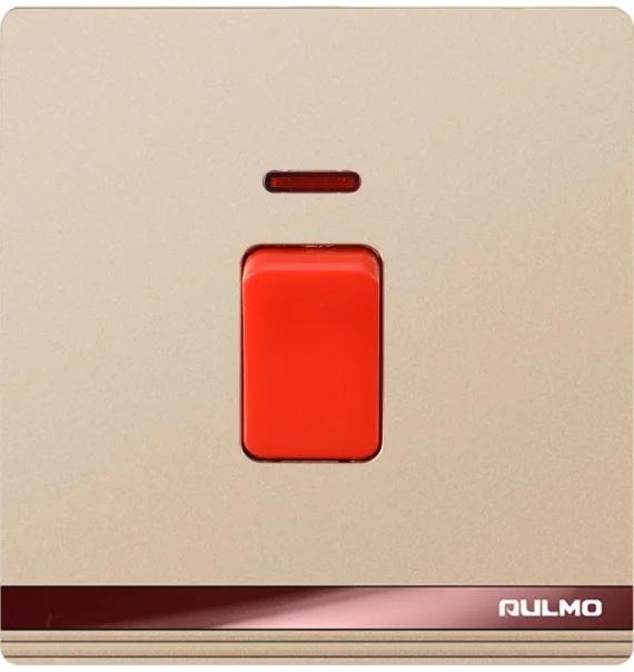 Aulmo 1-module circuit breaker 45A (neon light) – L50 series L5109 (White / Gray / Gold)
