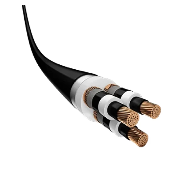 (N2XSEB2Y) XLPE insulated, steel tape armoured, thickened polyethylene (PE) sheathed copper conductor three core high voltage cable