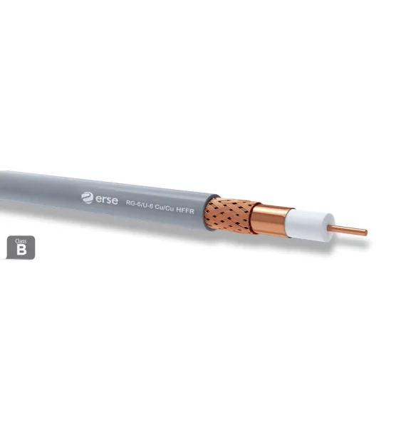 Erse RG 6/U-6 Cu/Cu HFFR Coaxial Cable