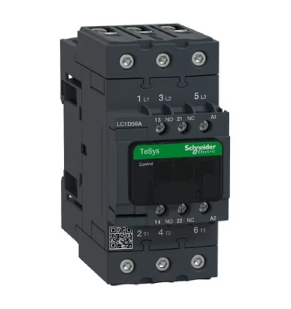 LC1D50AM7 Контактор Schneider Electric TeSys D – 3P (3 NA) – AC-3 – <= 440 В, 50 А – 220 В переменного тока, 50/60 Гц, катушка