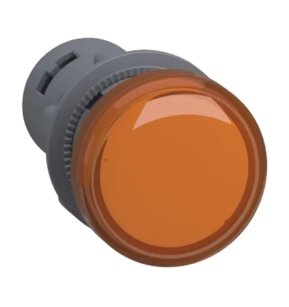 Schneider Electric XA2EVM5LC pilot light, plastic, orange, Ø22, integrated LED, 220V AC, screw terminal