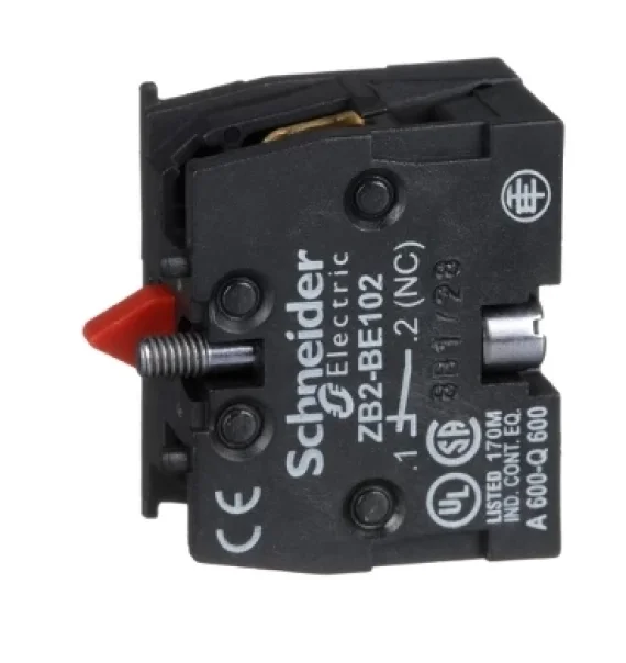 Schneider Electric ZB2BE102 additional contact block, 1NC, screw connector, for 22mm push button