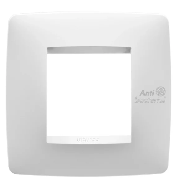Gewiss GW16122AB – Frame, 2 modules, antibacterial technopolymer, Glossy White, Chorusmart