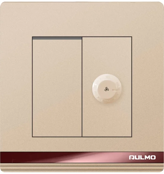 Aulmo 1-module circuit breaker + fan speed controller L50 series T-L5132 – White / Gray / Gold