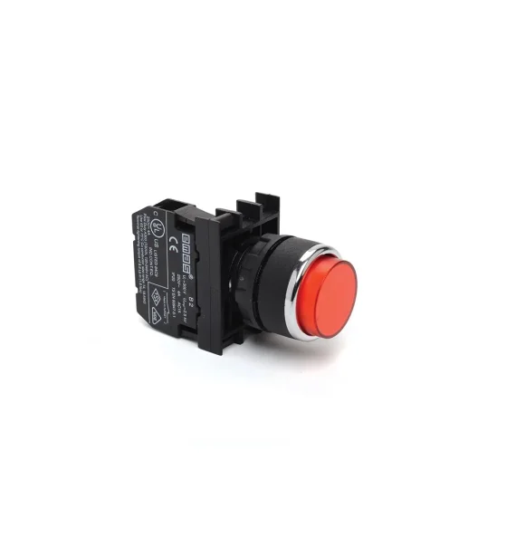 Gold B Series Plastic 1NC Bow Protruding Red 22mm Bouton — B200HK