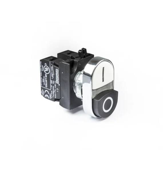 Gold CM Series Metal 1NO-1NC Paired Out Black-Network 22mm Bouton — CM102K21HB