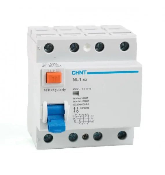 Chint Nl1 100 S 4P 80A 300Ma 10Ka Ac Type Selective Differential Acar