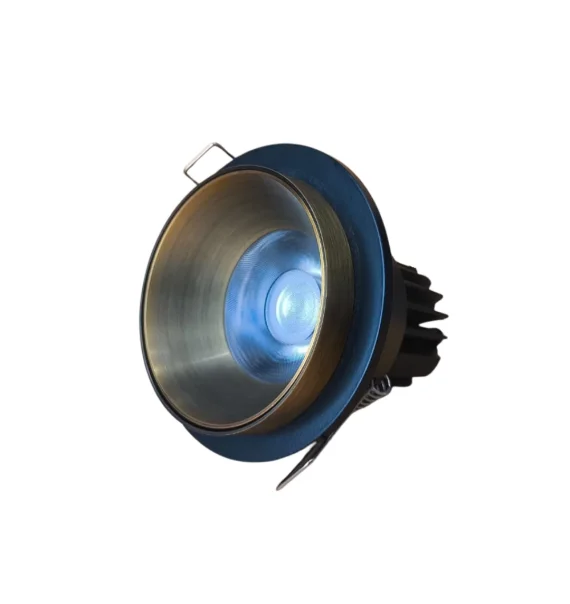 Delux ROMA 27B spot light (92 mm, black + yellow bronze, 12W 6500K)