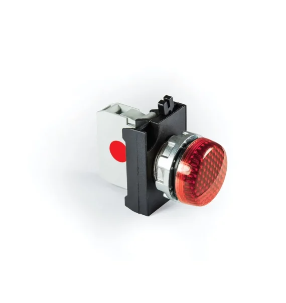 Emas CM Seriyası Metal LED’li 100-230V AC Qırmızı 22 mm Siqnal — CM0K0XK