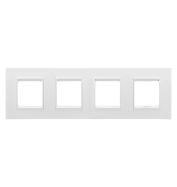 Gewiss CHORUSMART LUX Dekorativ Çərçivə – 3 Modul – Ağ (White) – Buz Ağ (Ice White) Daxili – Texnopolimer