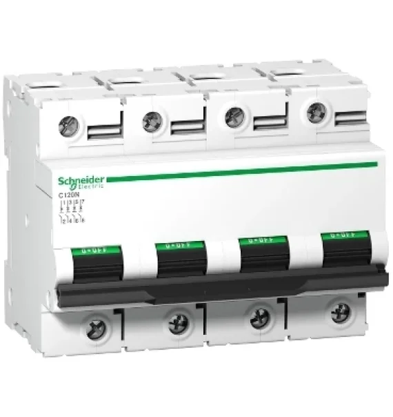 A9N18374 Schneider Electric Acti 9 C120N Avtomat – 4P, 100A, C əyrisi, 10kA (IEC 60947-2)