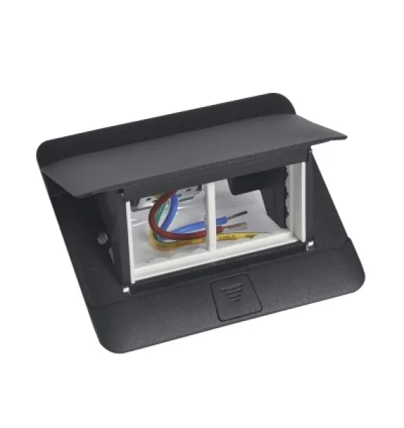 Legrand 800402 – 4-module black Floor Box
