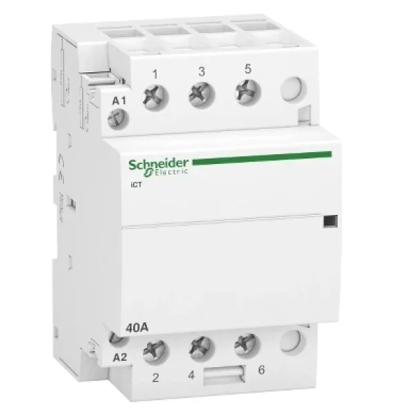 Schneider Electric iCT Contactor – 3 Pole, 3NO, 40A, 220–240V AC (A9C20843)