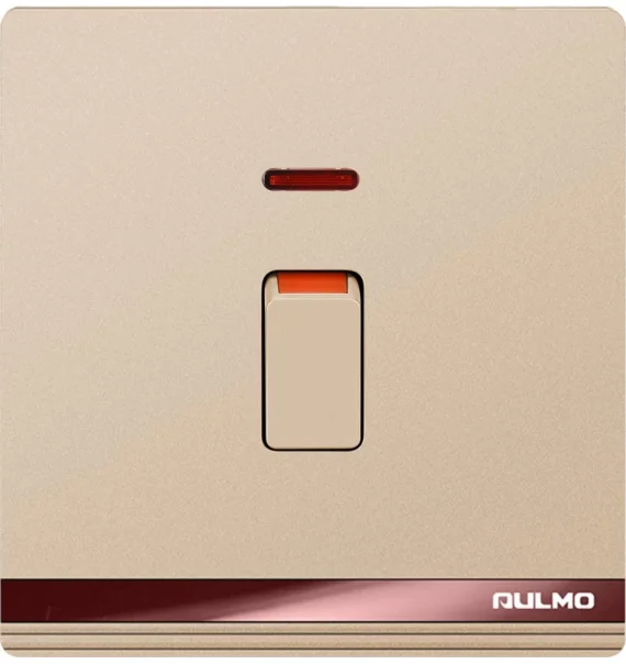 Aulmo 1-module circuit breaker 20A (neon light) – L50 series L5108 (White / Gray / Gold)