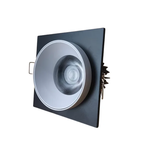 Delux ROMA 30W square spot light (92×92 mm, black + white, 12W 6500K)