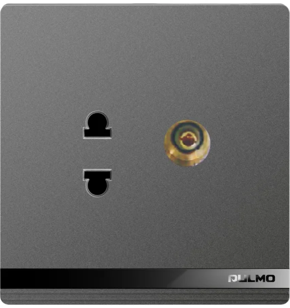 Aulmo TV + 1 module socket L50 series L5113 – White / Gray / Gold