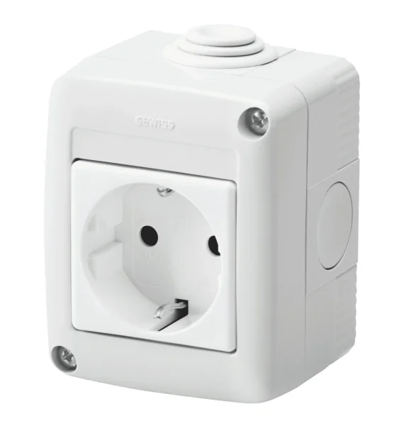 Gewiss 27 COMBI GW27814 – Розетка немецкого стандарта 2P+E, 16А, IP40