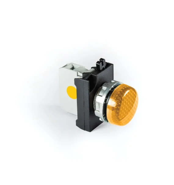 Emas CM Series 12-30V AC/DC Yellow 22mm Signal with Metal LED — CM080XS