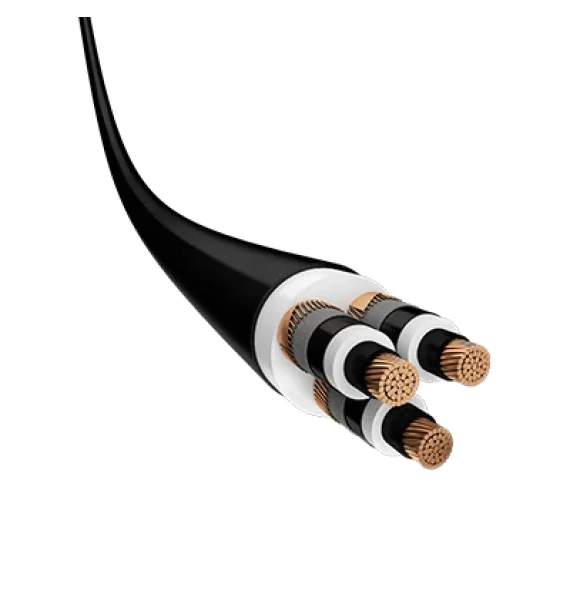 (N2XSE2Y) Prysmian XLPE insulated, PE sheathed copper conductor three core high voltage cable