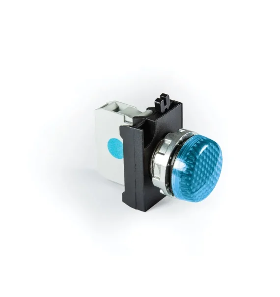 Emas CM Series 12-30V AC/DC Blue 22mm Alarm with Metal LED — CM070XM