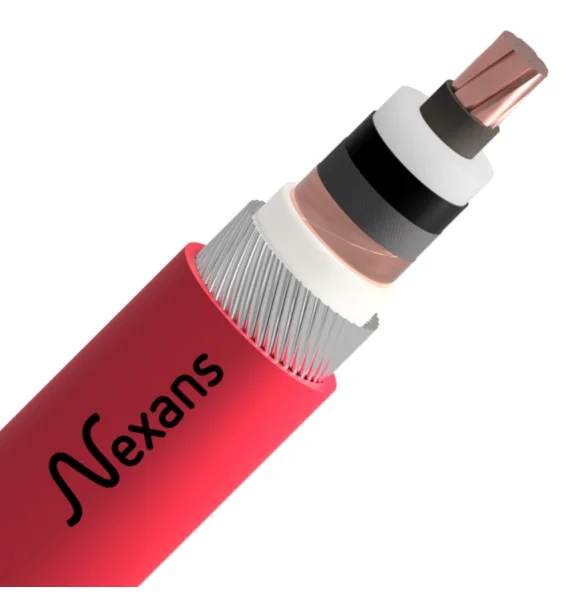 Nexans Armored Cable CU/XLPE/CTS/LSZH/AWA/MDPE – 1x185 mm², 12.7/22 kV