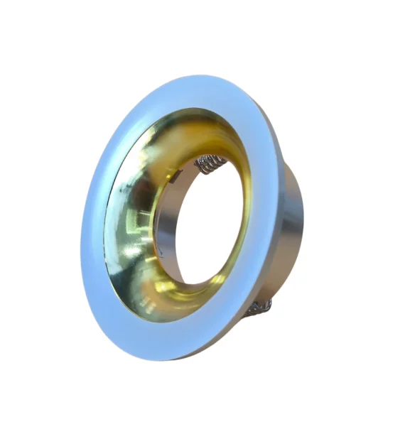 Delux PUMA 97-2R spot light (98mm, pearl white + gold)