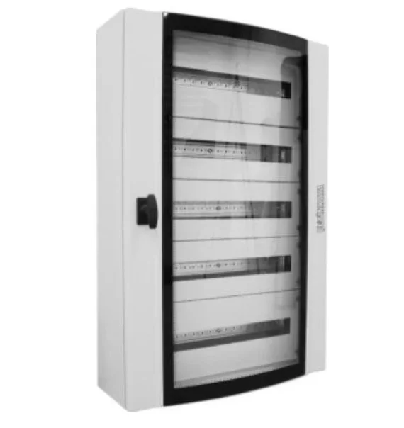 Çetinkaya CPD 6007520 SUMS 60×75×20 mm Divarüstü Metal Gövdəli 96-lı (4×24) Bombeli Temperli Camlı Sığorta Pano Qutusu