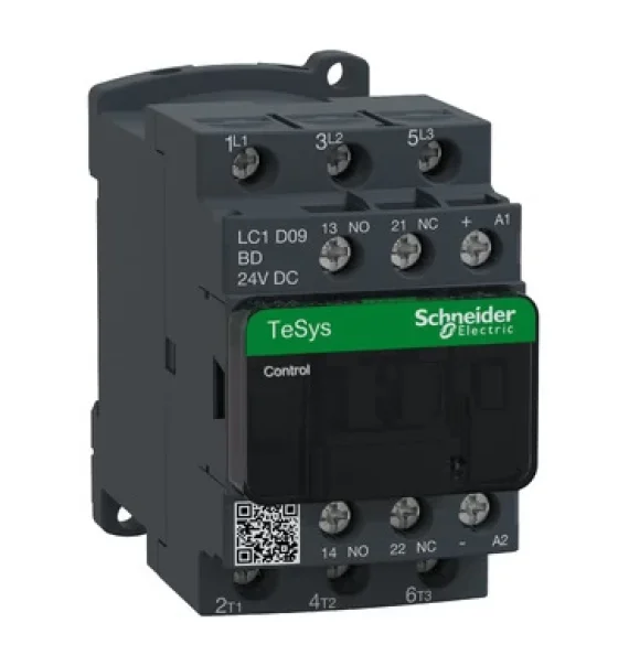 Schneider Electric TeSys D LC1D09BD – 3P (3NO) contactor – 9 A – AC-3 – up to 440 V – 24 V DC attractor coil