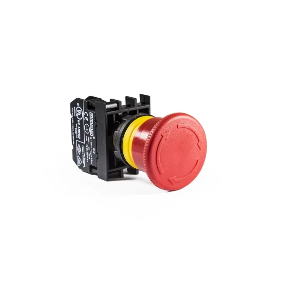 Emas B Series Plastic 1NC Emergency Stop 40mm with Reversible Position Indicator Red — B200EG