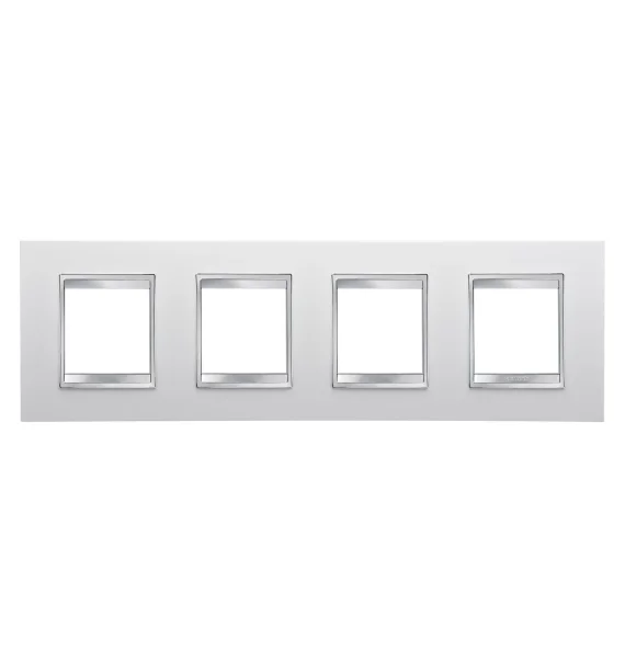 Gewiss CHORUSMART LUX Decorative Frame - 3 Modules - White (White) - Technopolymer