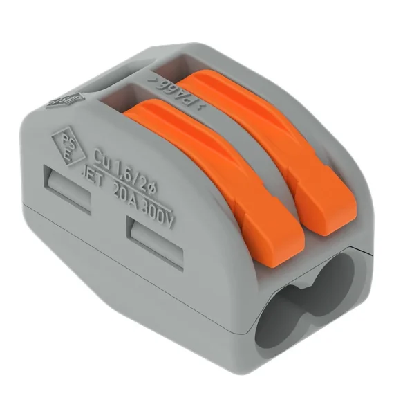 WAGO 222-412 Lever Cable Connector – 2 Core, 4 mm²