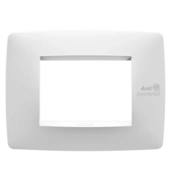 Gewiss GW16103AB – Frame, 3 modules, antibacterial technopolymer, Glossy White, Chorusmart