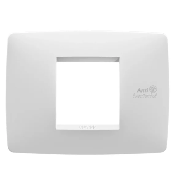Gewiss GW16102AB – Frame, 2 modules, antibacterial technopolymer, Glossy White, Chorusmart