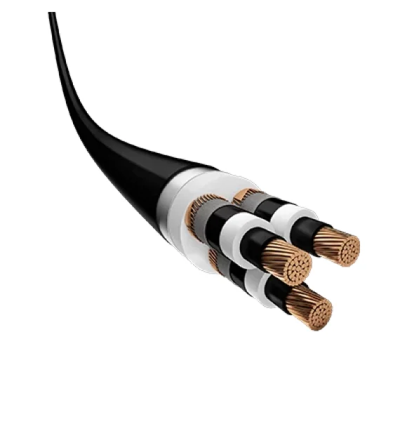 (N2XSEBY) Prysmian XLPE insulated, steel tape armoured, PVC sheathed copper conductor three core high voltage cable