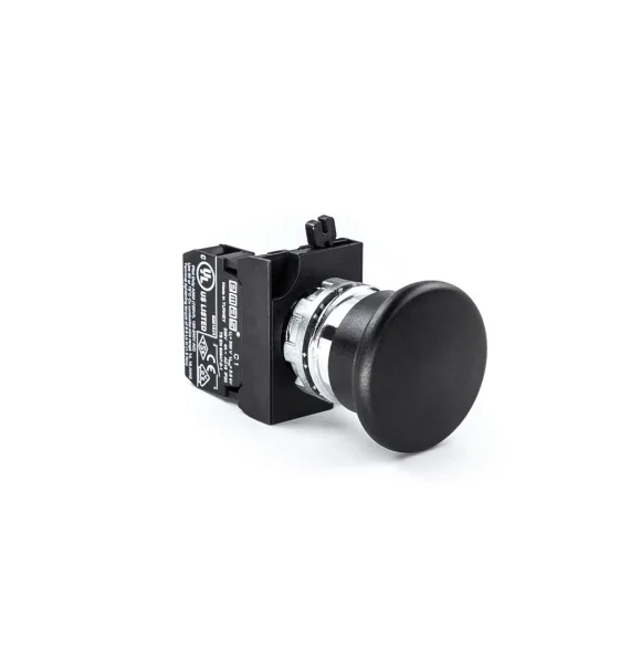 Emas CM Series Metal 1NO Spring 40mm Cork Black 22mm Button — CM100MH