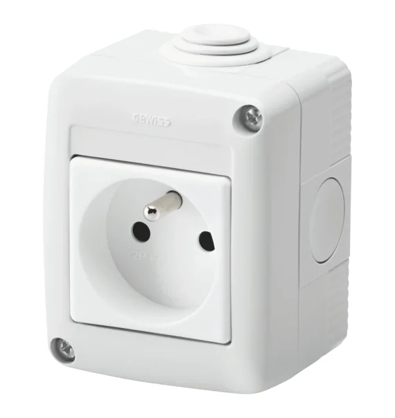 Gewiss 27 COMBI GW27815 – French standard rosetka 2P+E, 16A, IP40