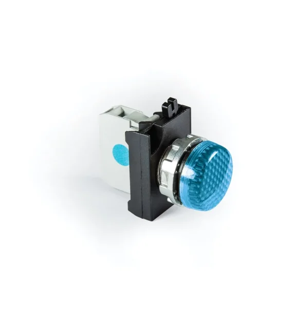 Emas CM Series Metal LED 100-230V AC Blue 22mm Alarm — CM0M0XM