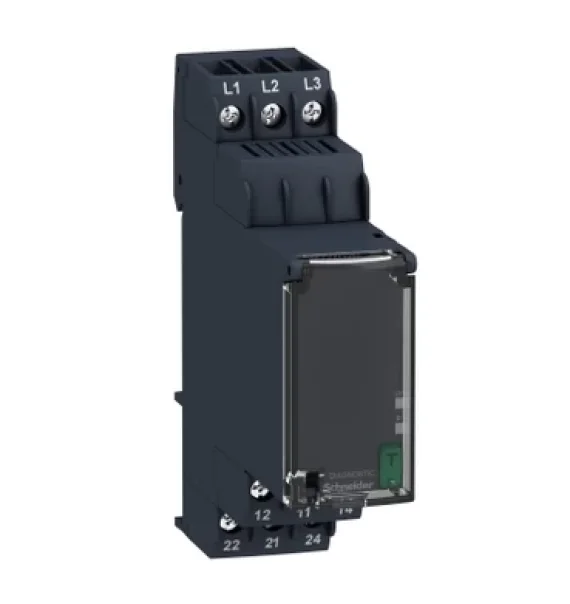 Schneider Electric RM22TG20 – 3 phase control role, 183–528Vac, 2 changeover contacts (2 C/O)