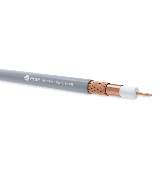 Erse RG 59/U-6 Cu/Cu HFFR Coaxial Cable