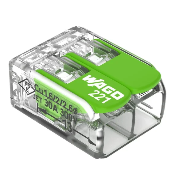 WAGO 221-622 Lever Cable Connector – 2 Core, 6 mm²